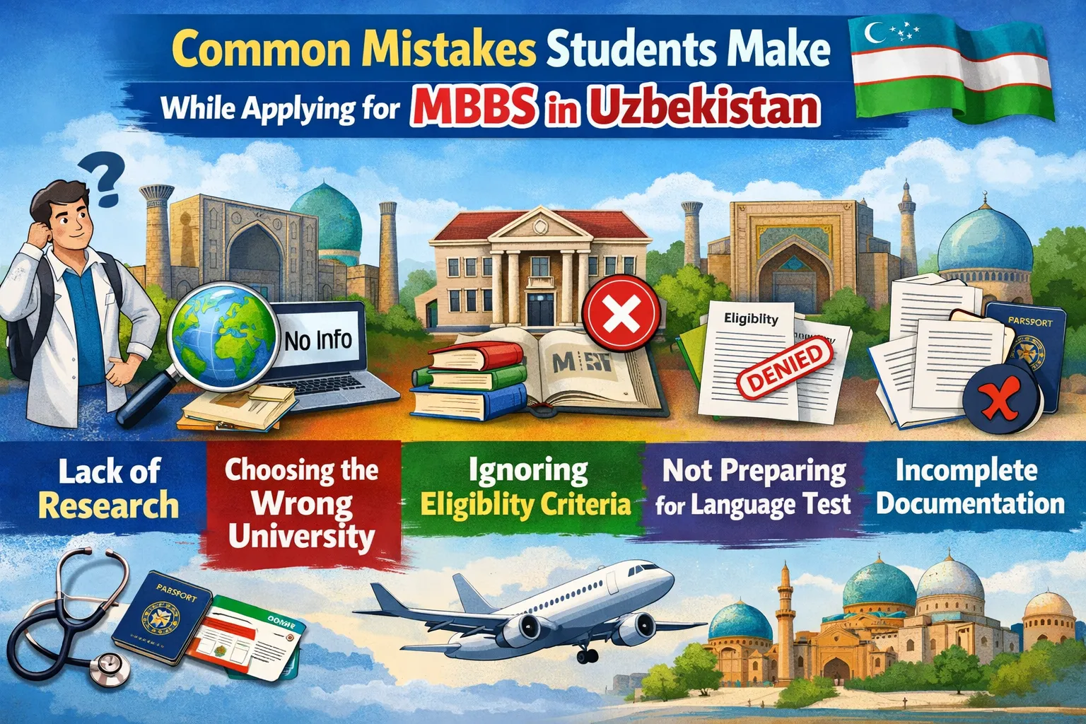 Most Common Mistakes Students Make While Applying for MBBS in Uzbekistan